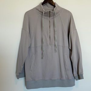 Grey 1/2 Zip Sweatshirt
